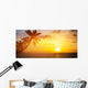 Art Beautiful sunrise over the tropical beach Wall Mural