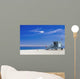 Lifeguard station with american flag on Hermosa beach, instagram Wall Mural