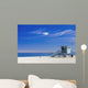 Lifeguard station with american flag on Hermosa beach, instagram Wall Mural