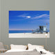 Lifeguard station with american flag on Hermosa beach, instagram Wall Mural
