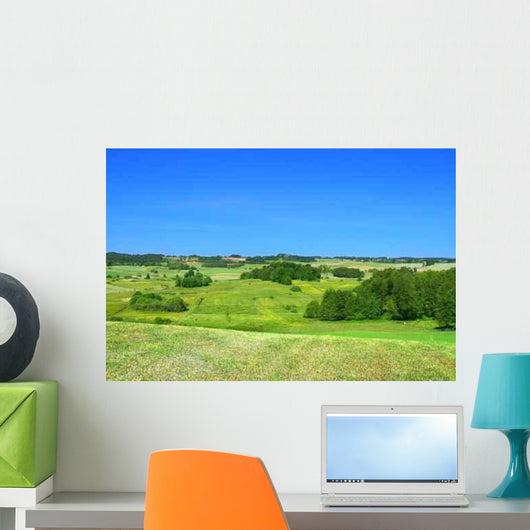 Summer Landscape with Cloudless Wall Decal