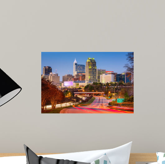 Raleigh Skyline Wall Decal