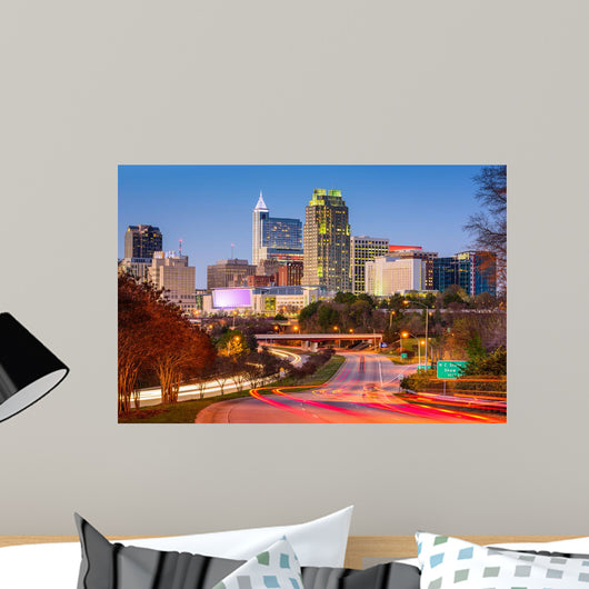 Raleigh Skyline Wall Decal