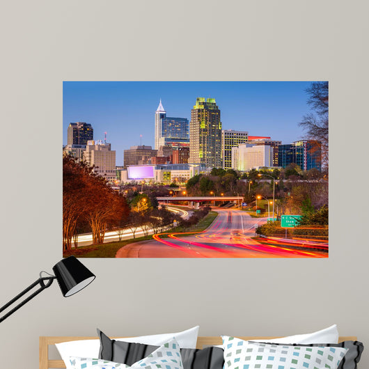Raleigh Skyline Wall Decal