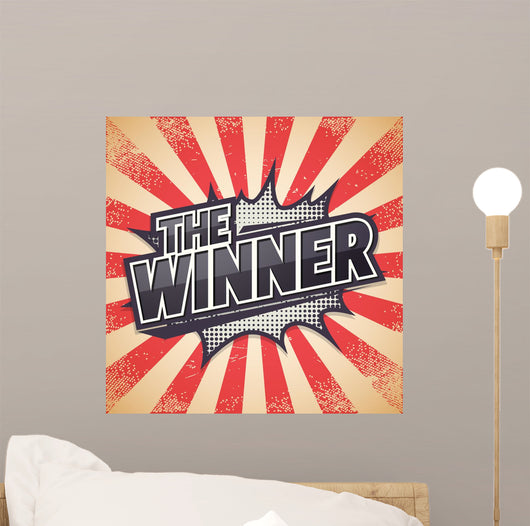 Retro Poster Winner Vector Wall Decal