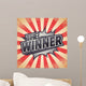 Retro Poster Winner Vector Wall Decal