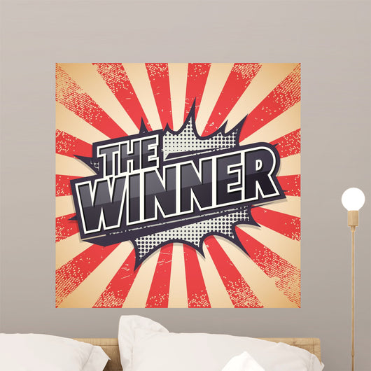 Retro Poster Winner Vector Wall Decal