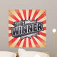 Retro Poster Winner Vector Wall Decal