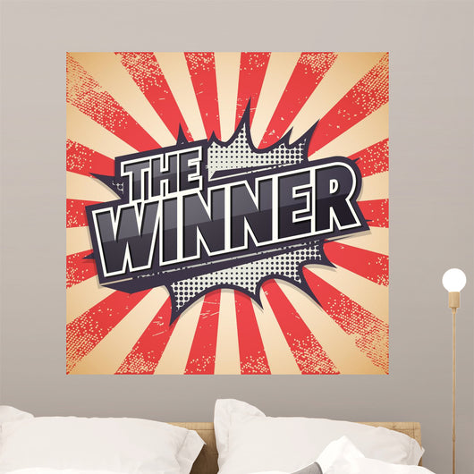 Retro Poster Winner Vector Wall Decal