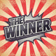 Retro Poster Winner Vector Wall Decal
