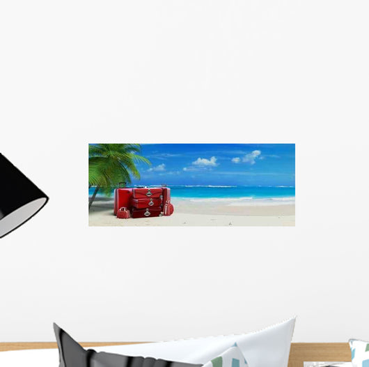 Tropical Trip Red Wall Decal