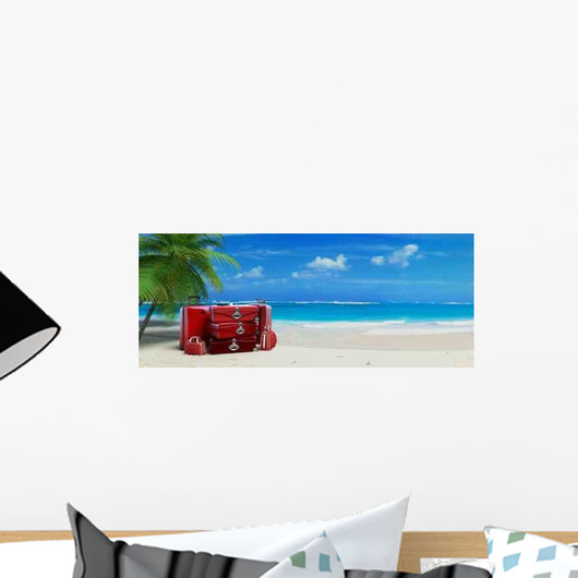 Tropical Trip Red Wall Decal