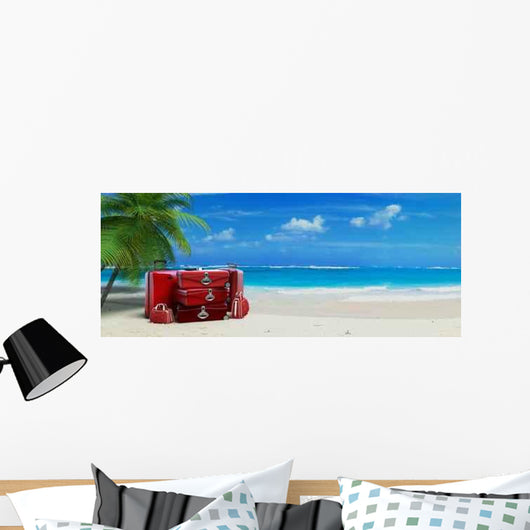 Tropical Trip Red Wall Decal