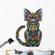 Colorful Fancy Cat Wall Decal