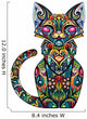 Colorful Fancy Cat Wall Decal