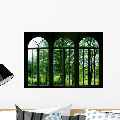 Garden Window Wall Decal shown on a wall