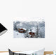 Ski Resort after Snow Wall Decal