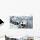 Ski Resort after Snow Wall Decal