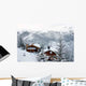 Ski Resort after Snow Wall Decal