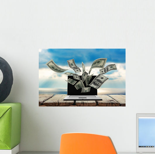 Currency Computer Electronic Banking Wall Decal