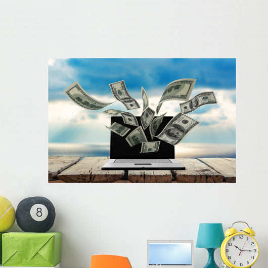 Currency Computer Electronic Banking Wall Decal