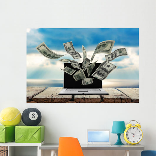 Currency Computer Electronic Banking Wall Decal