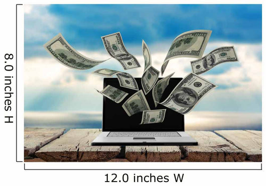 Currency Computer Electronic Banking Wall Decal