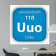 Ununoctium Material Sign Wall Decal