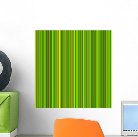 Bright Green and Orange Wall Decal