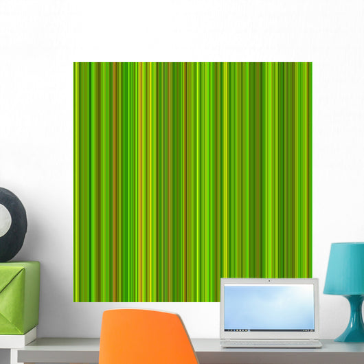 Bright Green and Orange Wall Decal