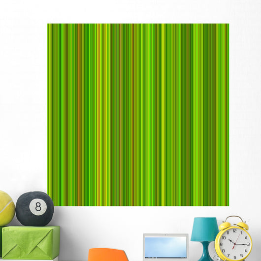 Bright Green and Orange Wall Decal