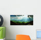 Sun Rays Mountain Landscape Wall Decal