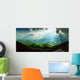 Sun Rays Mountain Landscape Wall Decal