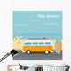 Summer Retro Vector Illustration Wall Decal