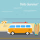 Summer Retro Vector Illustration Wall Decal