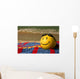 Smiley Faced Volleyball with Wall Decal
