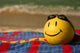Smiley Faced Volleyball with Wall Decal