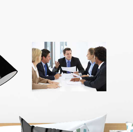 Group Business People Having Wall Decal