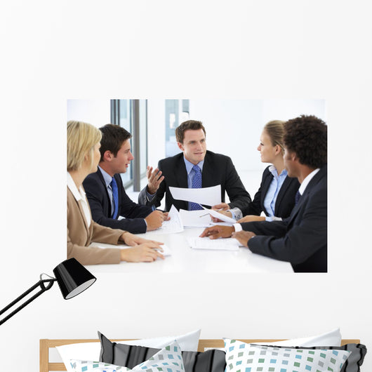 Group Business People Having Wall Decal