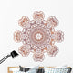 Circular Floral Ornament Mehndi Wall Decal