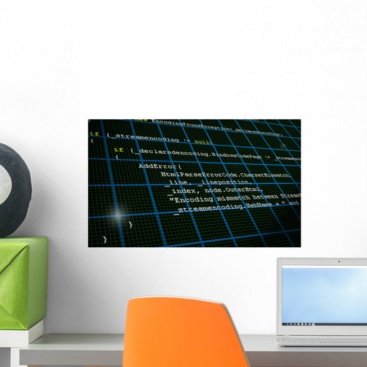 Source Code Programming Wall Decal