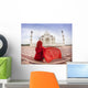 Woman Red near Taj Wall Decal