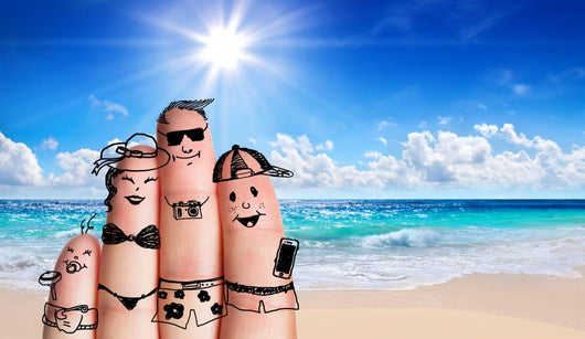 Fingers Family Beach Summer Wall Decal