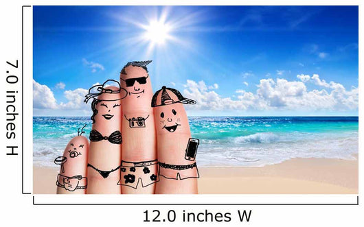 Fingers Family Beach Summer Wall Decal