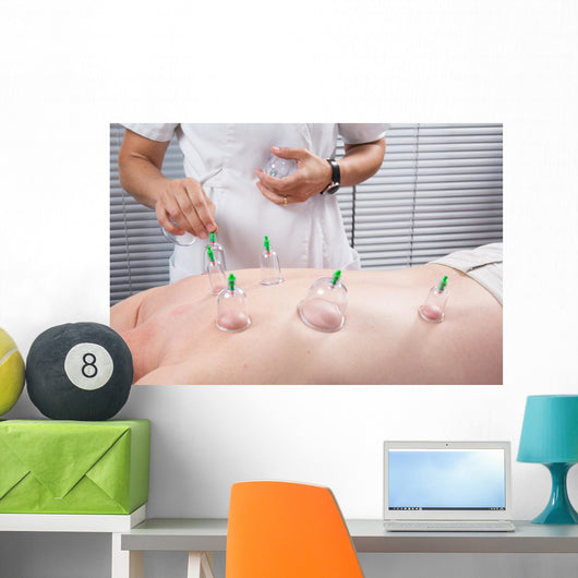 Close-up Therapist's Hand Placing Wall Decal