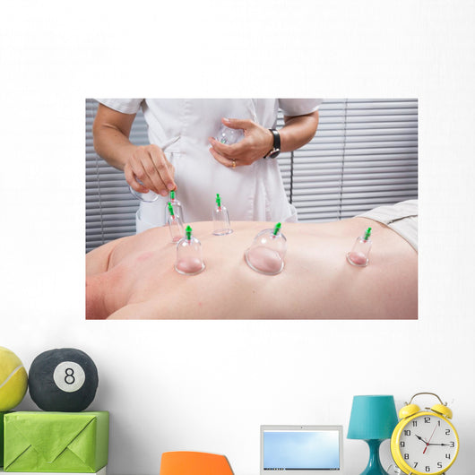 Close-up Therapist's Hand Placing Wall Decal