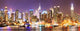Manhattan Skyline Night Wall Decal
