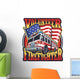 Vintage Firefighter Emblem Wall Decal