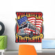Vintage Firefighter Emblem Wall Decal