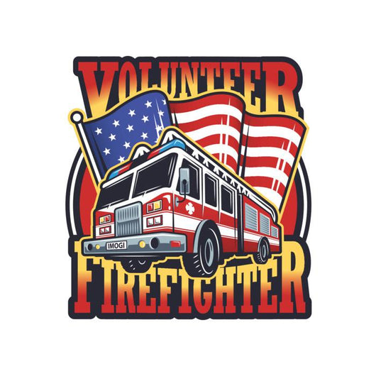 Vintage Firefighter Emblem Wall Decal